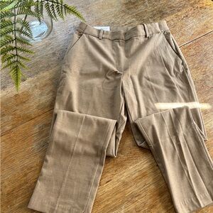 NWT Brushed Fannel Trouser Slacks - Tan, size 8